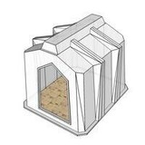 Малый пластиковый домик для теленка 1500x1290x1300
