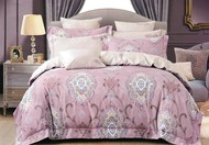 Комплект постельного белья 2 спальный (Евро) DO&CO Сатин DELUX SABA цвет розовый