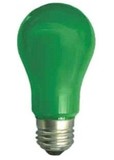 Лампа светодиодная K7CG80ELY зеленая контурная Ecola CLASSIC LED COLOR A55 8W E27 GREEN 108X55 ММ