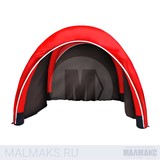 Палатка надувная 4-опорная на герметичном каркасе в базовых цветах (4х4х2,4 м)