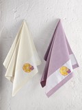 Кухонные полотенца "KARNA" вафельные PANIER 45х65 см (2 шт) цвет светло-лавандовый