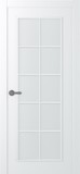 Межкомнатная дверь Ламира 1 (остекленное) Эмаль белый - 2,0х0,6