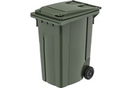 Контейнер для мусора 360 л с крышкой на колесах 200 мм (Зеленый)