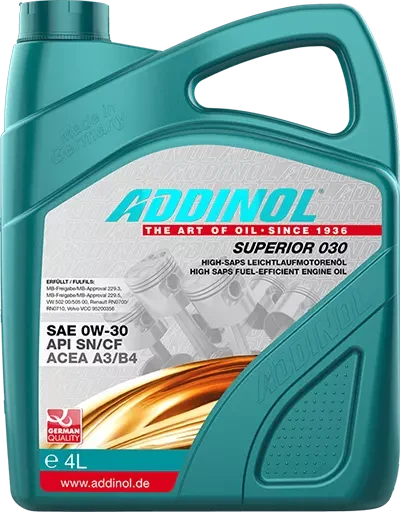Моторное масло ADDINOL SUPERIOR 030 0W-30 (4L) (72097825)