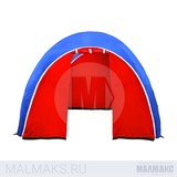 Палатка надувная 4-опорная на герметичном каркасе в базовых цветах с дверью на молнии (5х5х3 м)
