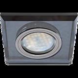 Светильник встраиваемый Ecola DL1651 MR16 GU5.3 квадратный стекло Черный/Черный хром 25x90x90 FB1651EFF