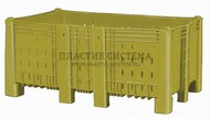 Крупногабаритный контейнер 1600х1050х715 мм перфорированный (Желтый)