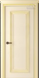 Межкомнатная дверь Палаццо 1 (полотно глухое) Эмаль слоновая кость патина золото - 2,0х0,6