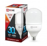Лампа светодиодная ASD/InHome высокомощн. E27 30W (2700lm) 4000К 4K 230V 181x100 HP-PRO 1071