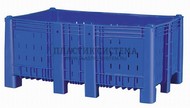 Крупногабаритный контейнер 1600х1050х715 мм перфорированный (Синий)