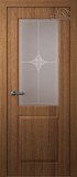 Межкомнатная дверь Мальта (остекленное) Орех - 2,0х0,6