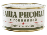 Каша рисовая с говядиной "Новрезерв" гост р 55333-2012