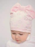 Хлопковая  шапочка для девочки до 2 лет, реализация оптом