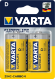 Батарейка VARTA SUPERLIFE R20 D BL2 (блистер 2шт)