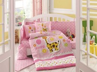 Комплект постельного белья (поплин) с покрывалом "PUFFY", розовый