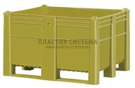 Крупногабаритный контейнер 1200х1000х740 мм сплошной (Желтый)