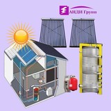 Солнечная сплит-система SH-300-36-SS-DUO с двумя теплообменниками для горячего водоснабжения и отопления дома