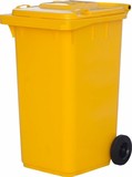 Пластиковый мусорный бак п/э (240л) (Желтый)