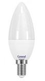 Лампа светодиодная General свеча E27 7W 2700K 2K 38x108 пластик/алюмин. 650000