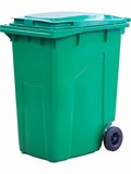 Пластиковый мусорный бак п/э (360л) (Зеленый)