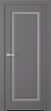 Межкомнатная дверь Платинум 1 (остекленное) Эмаль графит - 2,0х0,6