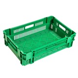 Ящик для фруктов 600х400х160 мм перфорированный (Зеленый)