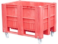 Крупногабаритный контейнер 1200х800х900 мм сплошной на колесах (Красный)