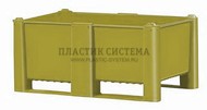 Крупногабаритный контейнер 1200х800х540 мм сплошной (Желтый)