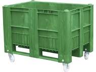 Крупногабаритный контейнер 1200х800х900 мм сплошной на колесах (Зеленый)