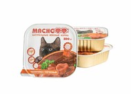 Мясной корм с телятиной и печенью для кошек «Мяснофф»