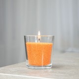 100 гр. Готовая насыпная свеча Радость (подсвечник, фитиль, оранжевая)