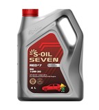 Масло моторное S-OIL 7 RED #7 SN 10W30 4л, синтетика