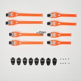 Стрепы к мотоботам с застежками Fox Comp 5/5Y/3Y Buckle/Strap Kit Orange (8 шт.) (91446-009-NS), Размер OS
