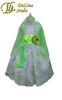 Детское платье Шифон цветы Салатовое