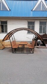 Беседка садовая со столом и скамейками