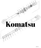 Цилиндр в сборе на Гусеничные экскаваторы Komatsu