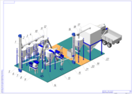 Линия по приготовлению рассыпного комбикорма по рецептуре