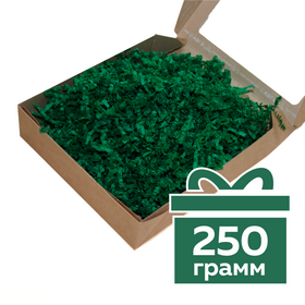 Бумажный наполнитель зеленого цвета, гофрированный, 250 г Циркон