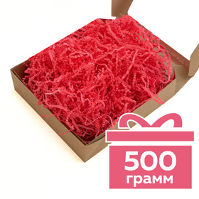 Бумажный наполнитель «Ягодный розовый», гофрированный, 500 г Циркон