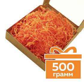 Бумажный наполнитель «Оранжевый», гофрированный, 500 г Циркон
