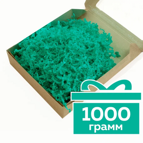 Бумажный наполнитель "Карибский зеленый", гофрированный, 1000 г Циркон