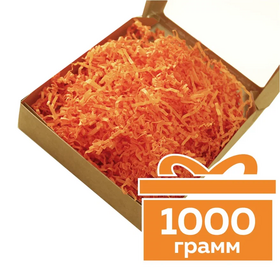 Бумажный наполнитель «Оранжевый», гофрированный, 1000 г Циркон