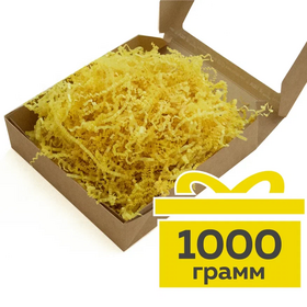Бумажный наполнитель для коробок «Солнечный желтый», гофрированный, 1000 г Циркон