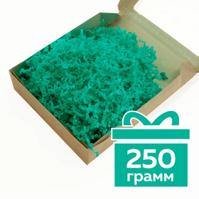 Бумажный наполнитель "Карибский зеленый", гофрированный, 250 г Циркон