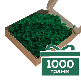 Бумажный наполнитель зеленого цвета, гофрированный, 1000 г Циркон