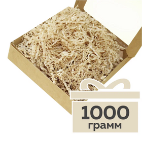 Бумажный наполнитель кремового цвета (подпергамент) гофрированный, 1000 г Циркон