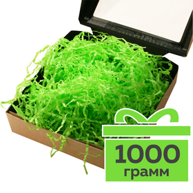 Бумажный наполнитель «Салатовый», гофрированный, 1000 г Циркон
