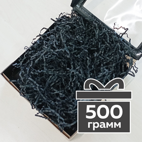 Бумажный наполнитель «Черный», гофрированный, 500 г Циркон