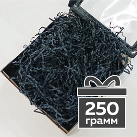Бумажный наполнитель «Черный», гофрированный, 250 г Циркон