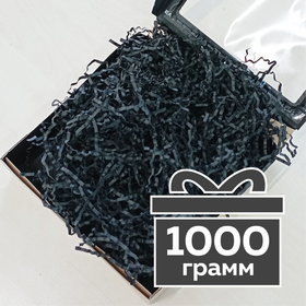 Бумажный наполнитель «Черный», гофрированный, 1000 г Циркон